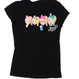 JoJo Siwa T-Shirt Short Sleeves Black Size 7/8